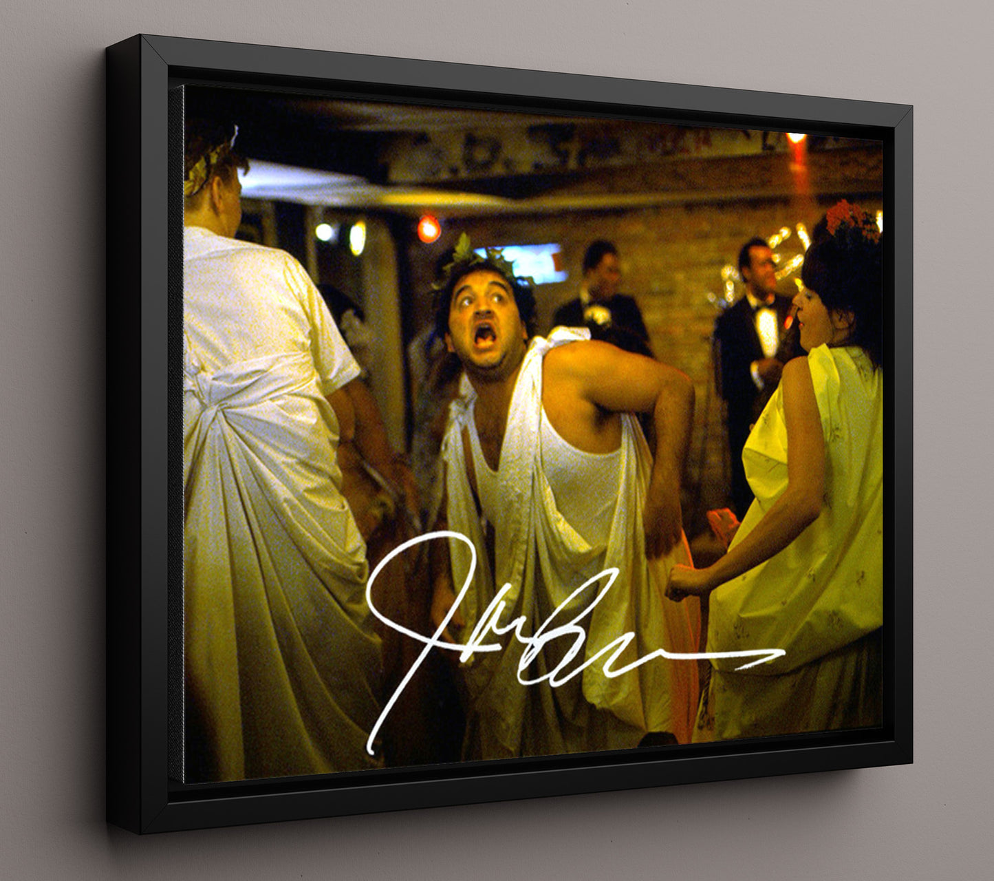 Animal House - John Belushi - Bluto Blutarsky - Wild toga party frenzy Vintage Movie Wall Art - 16x20 Framed Canvas movie decor