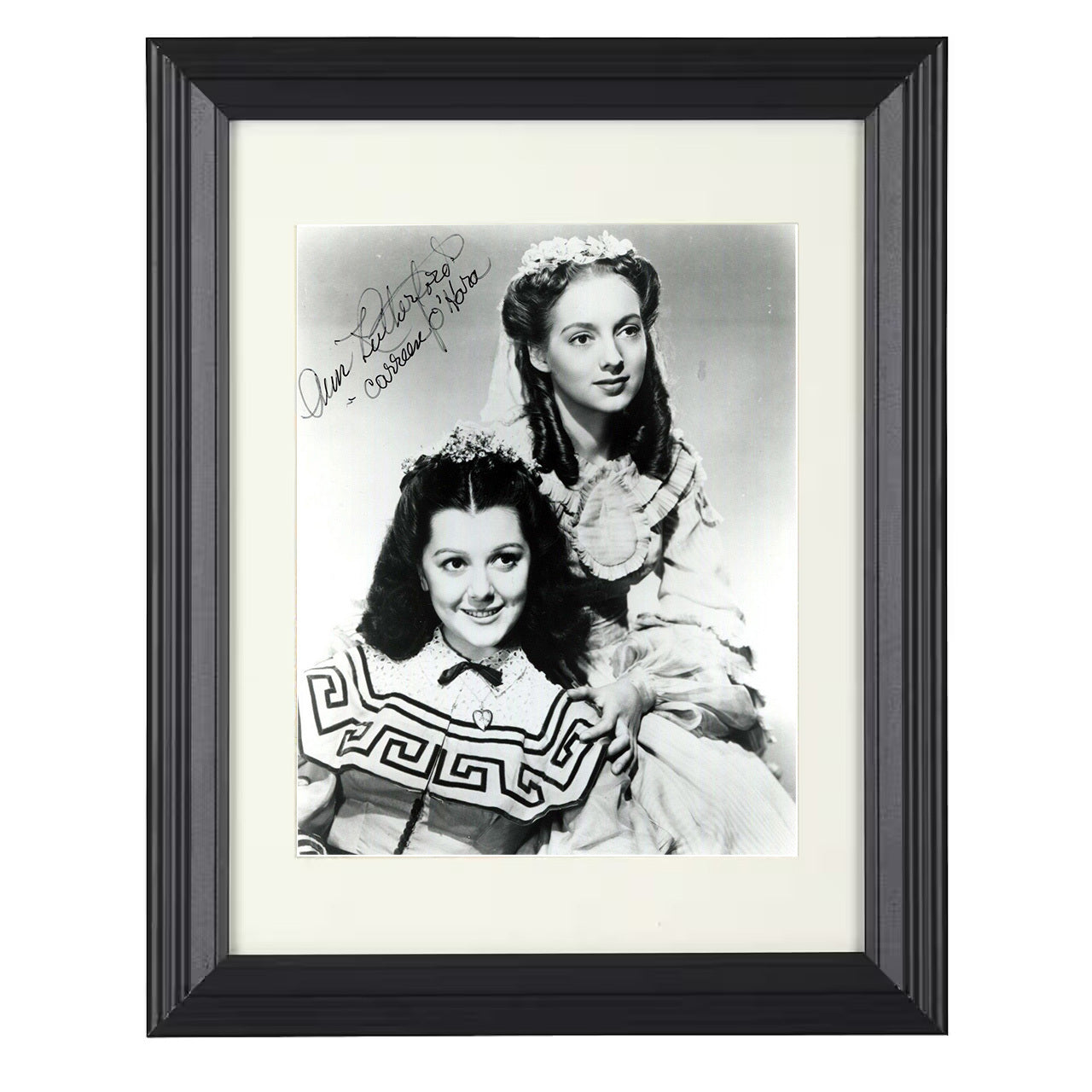 Ann Rutherford – Gone with the Wind Carreen OHara Image – 8x10 black beveled framed movie wall art