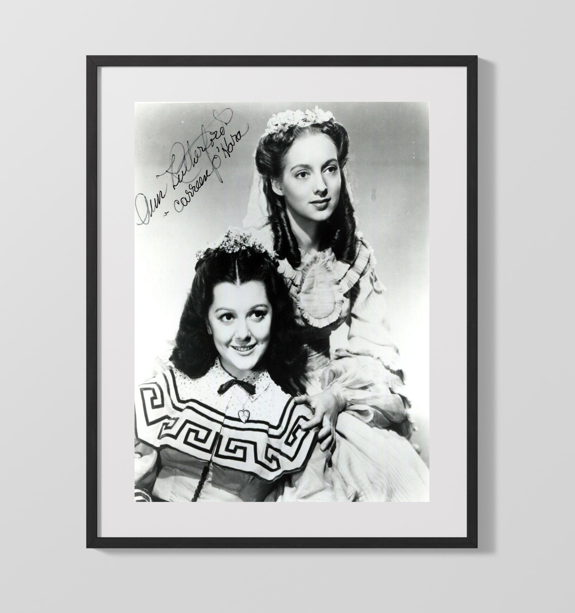 Ann Rutherford - Gone with the Wind Carreen OHara Portrait Vintage Movie Wall Art - 16x20 Gallery Frame movie decor