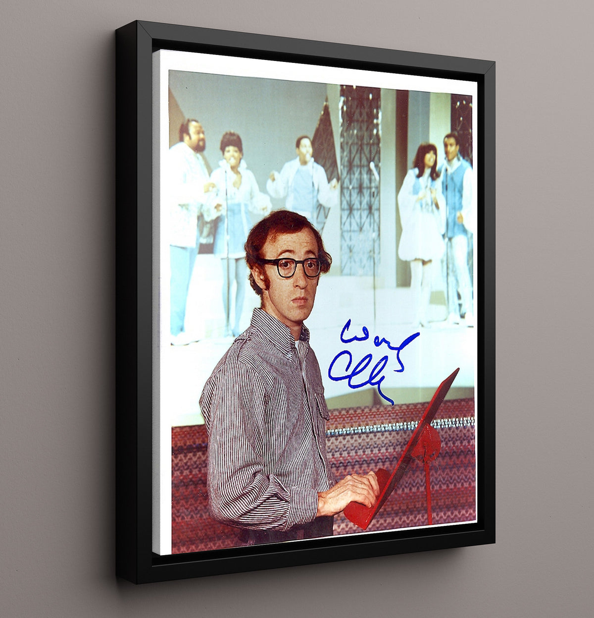 Annie Hall - Woody Allen - Alvy Singer - Nervous Comedy Stare movie wall art 16x20 Framed Canvas