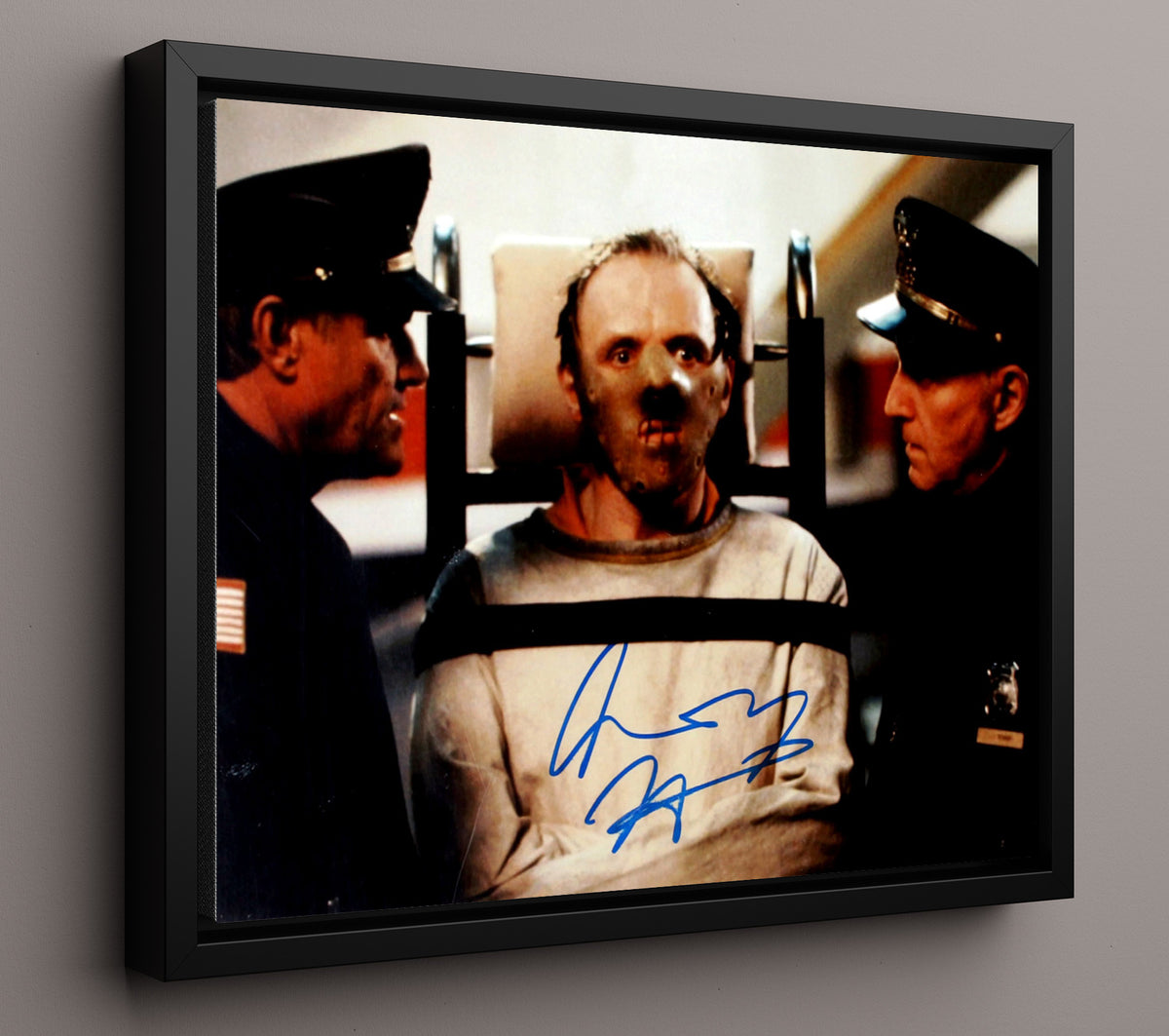 Anthony Hopkins - Silence of the Lambs - Dinner Plans Gone Wrong movie wall art 16x20 Framed Canvas