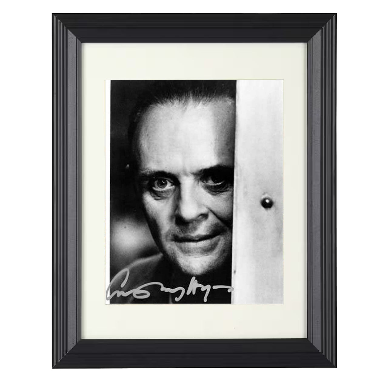 Anthony Hopkins – Sinister Stare Image – 8x10 black beveled framed movie wall art