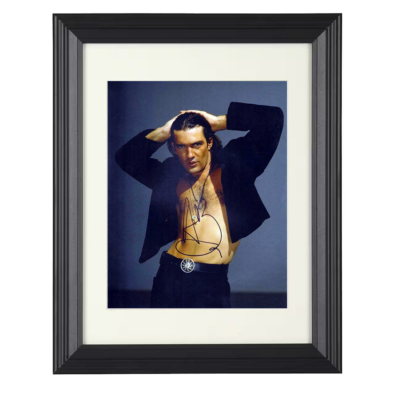 Antonio Banderas – Promo Image – 8x10 black beveled framed movie wall art