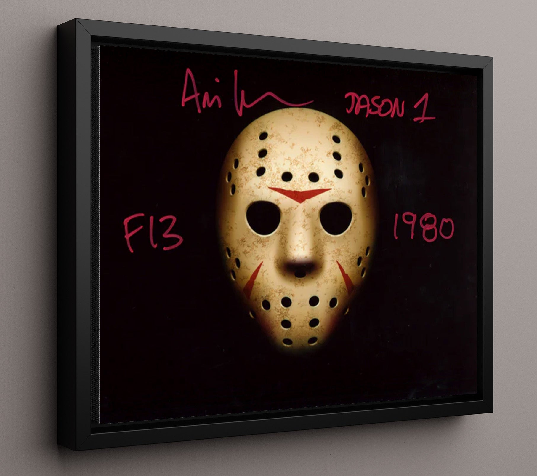 Ari Lehman - Friday the 13th - The First Jason movie wall art 16x20 Framed Canvas
