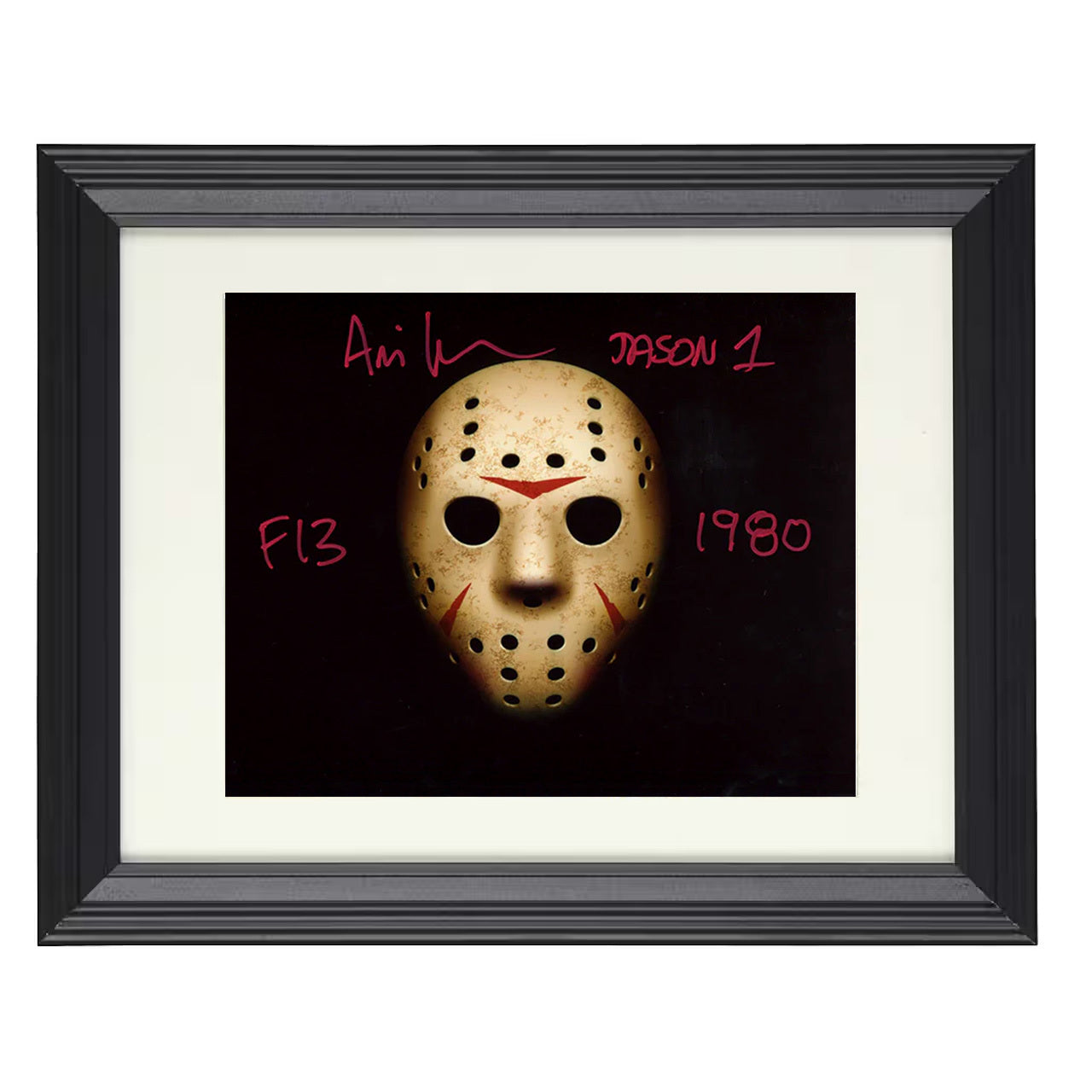 Ari Lehman – Friday the 13th – The First Jason Image – 8x10 black beveled framed movie wall art