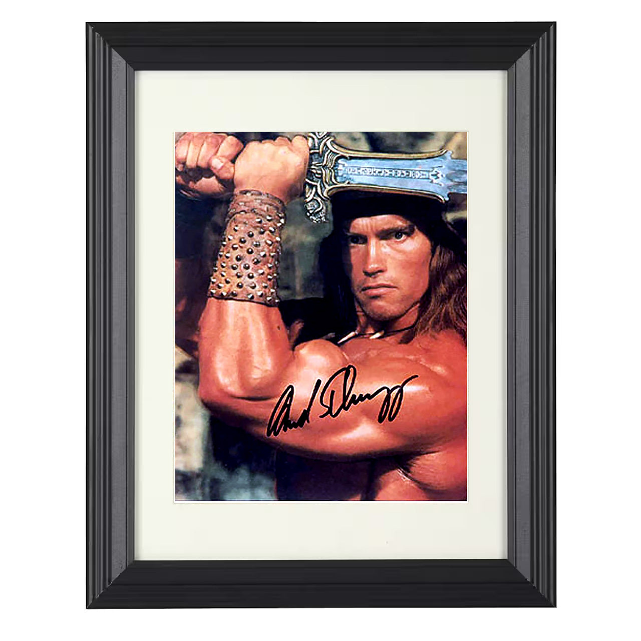 Arnold Schwarzenegger – Conan the Barbarian Conan – 8x10 black beveled framed movie wall art