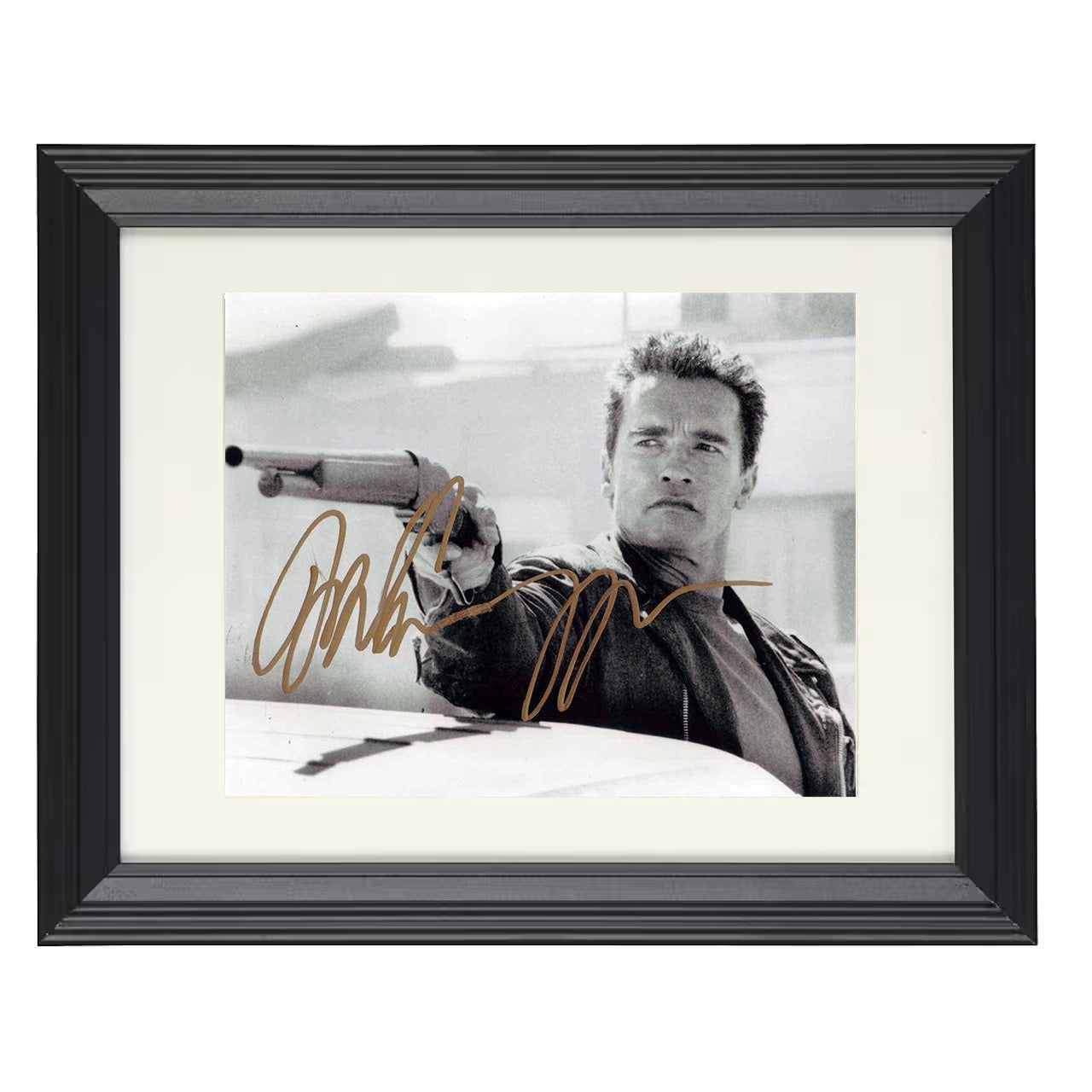 Arnold Schwarzenegger – Terminator – Ill Be Back Image – 8x10 black beveled framed movie wall art