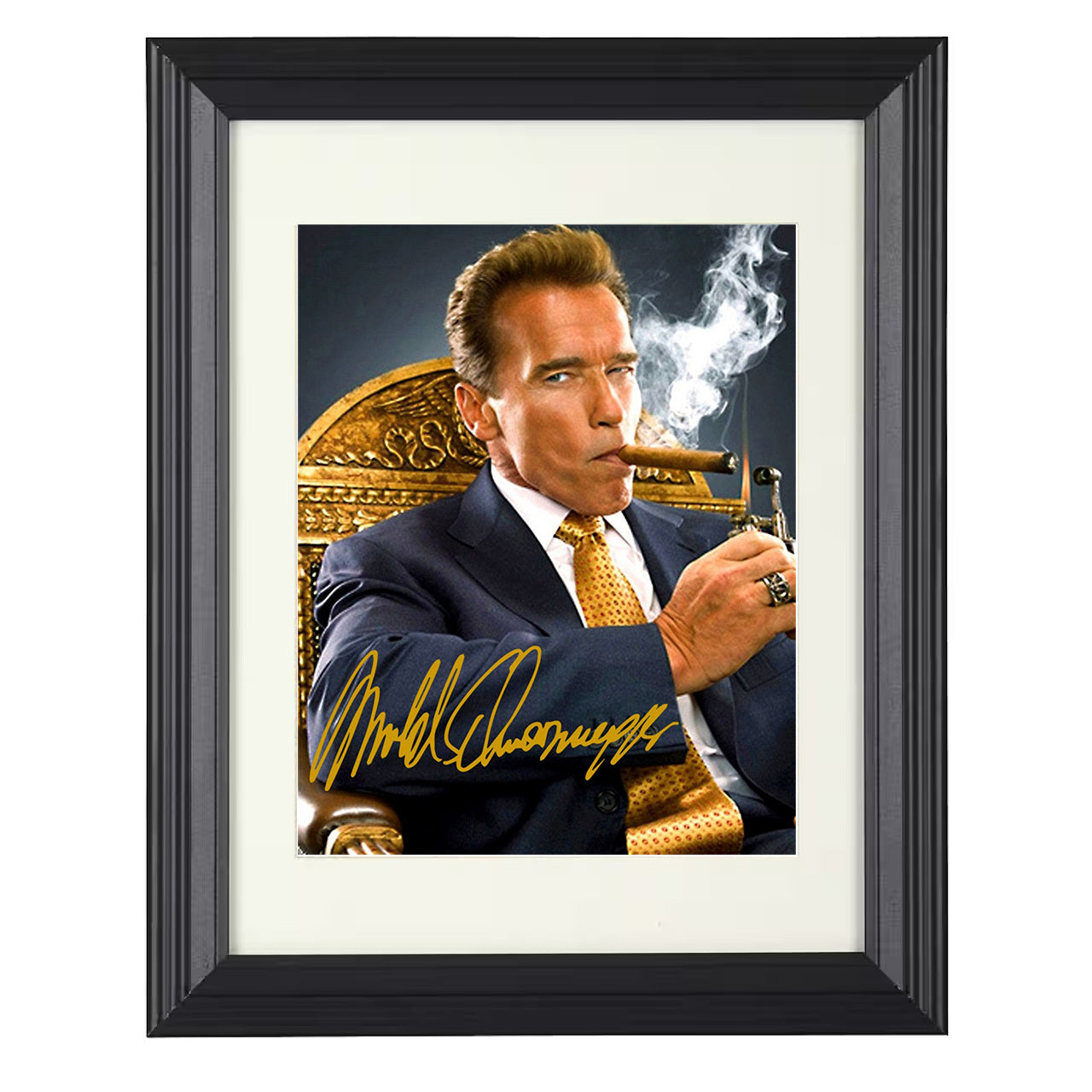 Arnold Schwarzenegger – Terminator Dark Jacket – 8x10 black beveled framed movie wall art