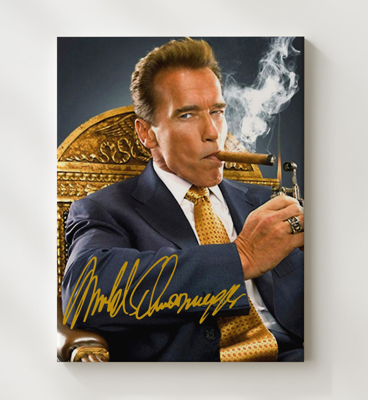 Arnold Schwarzenegger - Terminator Black Jacket movie wall art 20x24 Canvas