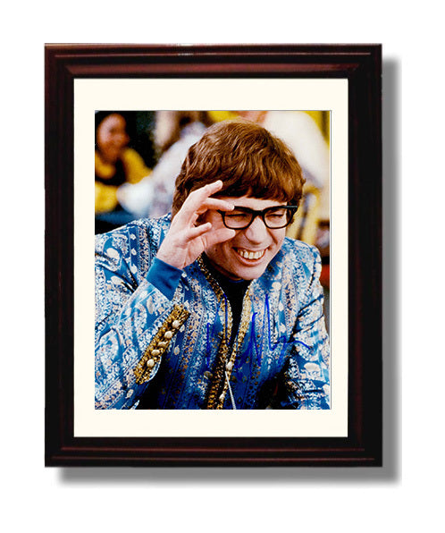 Austin Powers - Mike Myers - Austin Powers - Blue Suit Comic Expression movie wall art 8x10 Beveled Frame