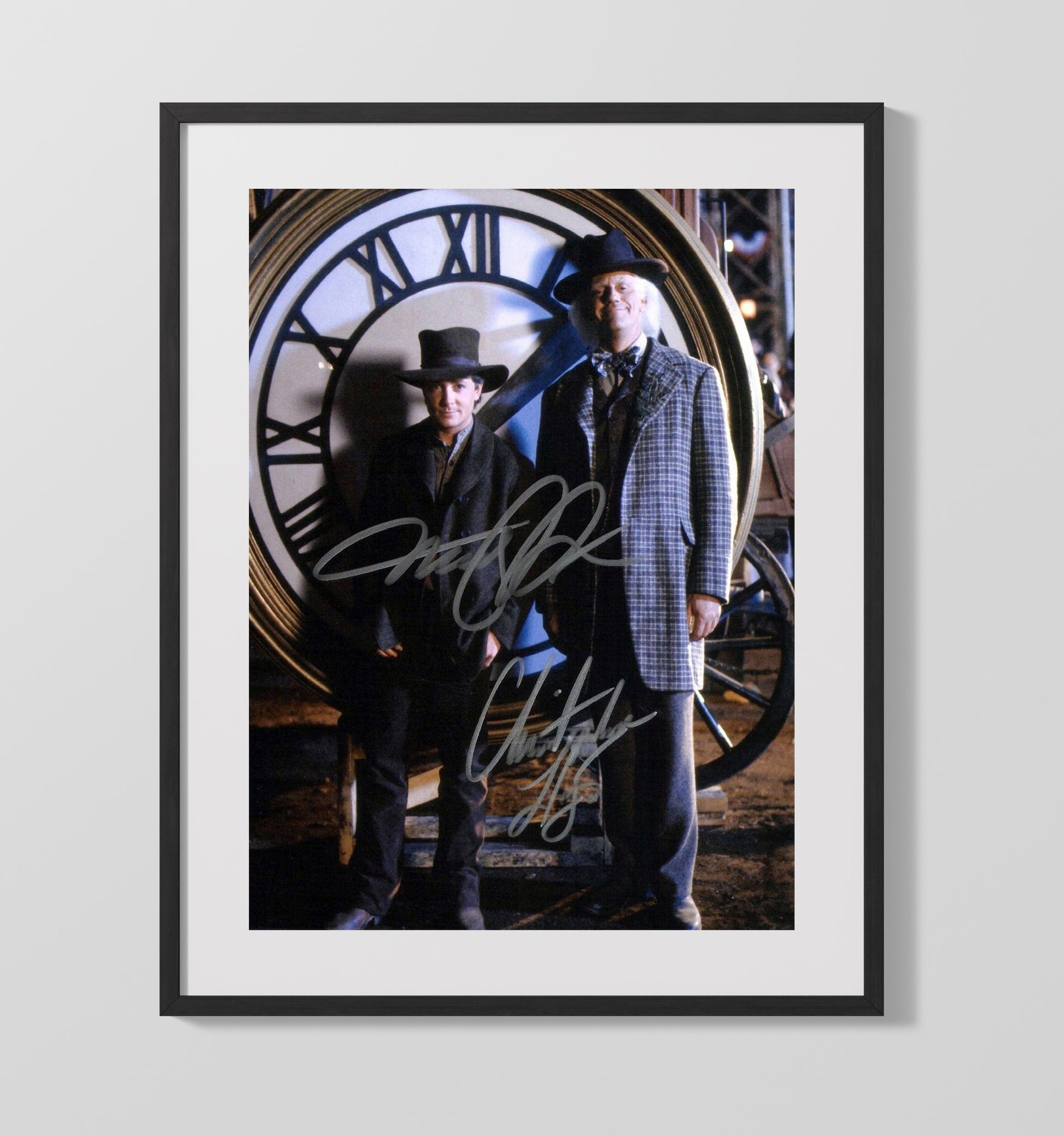 Back to the Future - Michael J Fox Christopher Lloyd Time Travel Duo Vintage Movie Wall Art - 16x20 Gallery Frame movie decor
