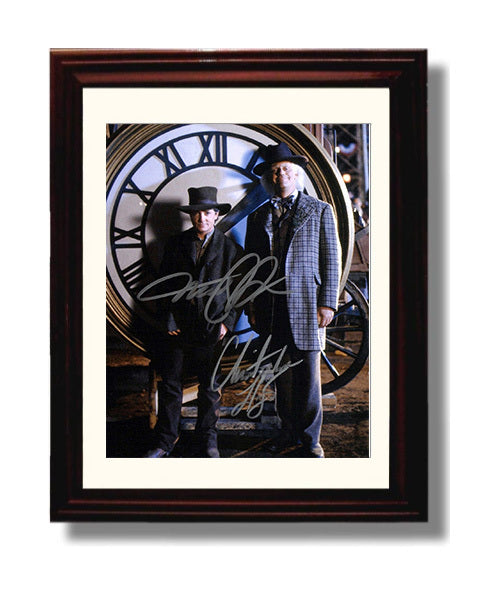 Back to the Future - Michael J. Fox Christopher Lloyd Time Travel Duo movie wall art 8x10 Beveled Frame