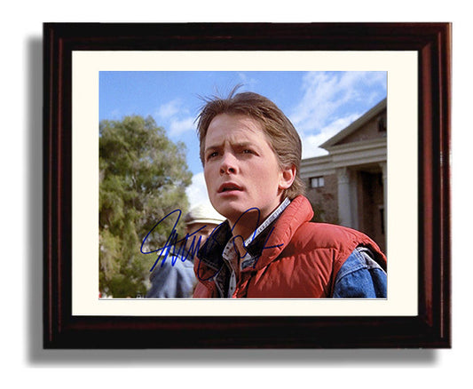 Back to the Future - Michael J. Fox - Marty McFly - Red vest movie wall art 8x10 Beveled Frame