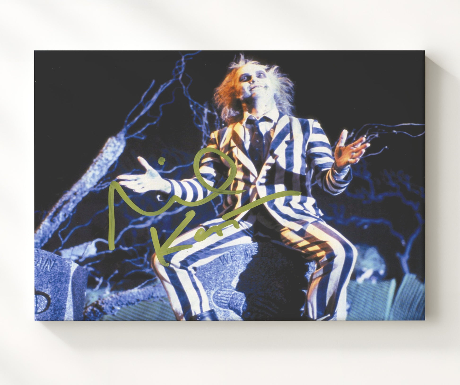 Beetlejuice - Michael Keaton - Its showtime movie wall art 20x24 Canvas