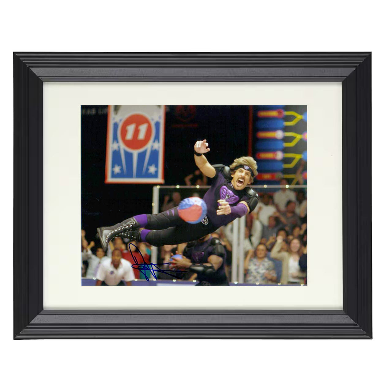Ben Stiller – Dodgeball – Dodge Duck Dip and Dive Image – 8x10 black beveled framed movie wall art