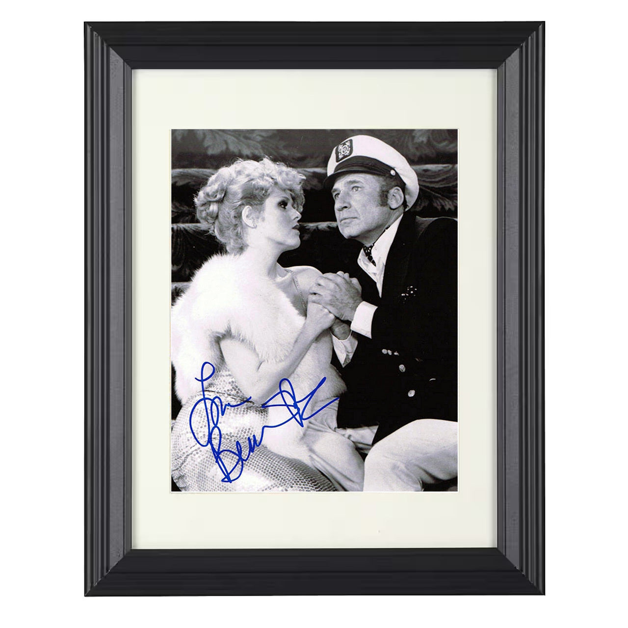 Bernadette Peters and Bert Parks – The Jerk Carnival – 8x10 black beveled framed movie wall art