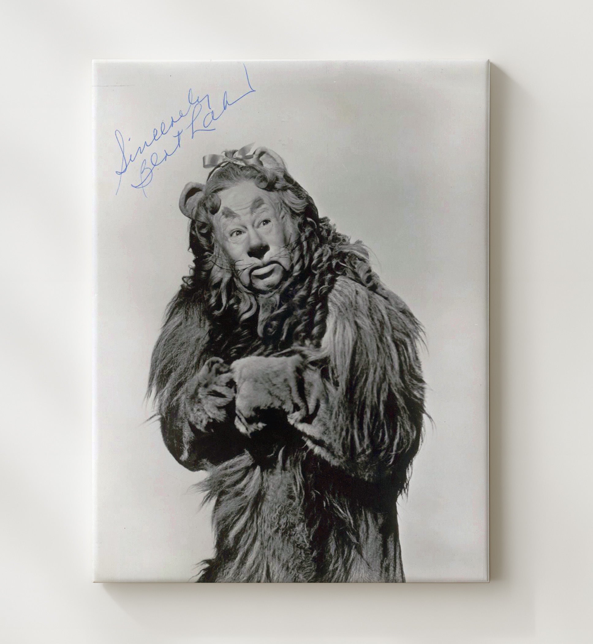Bert Lahr - The Wizard of Oz Cowardly Lion Costume Vintage Movie Wall Art - 20x24 Canvas movie decor