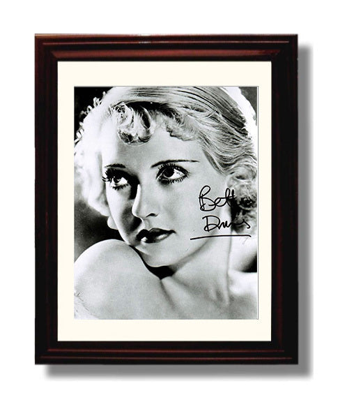 Bette Davis - Classic Hollywood Dramatic Studio Close-Up movie wall art 8x10 Beveled Frame