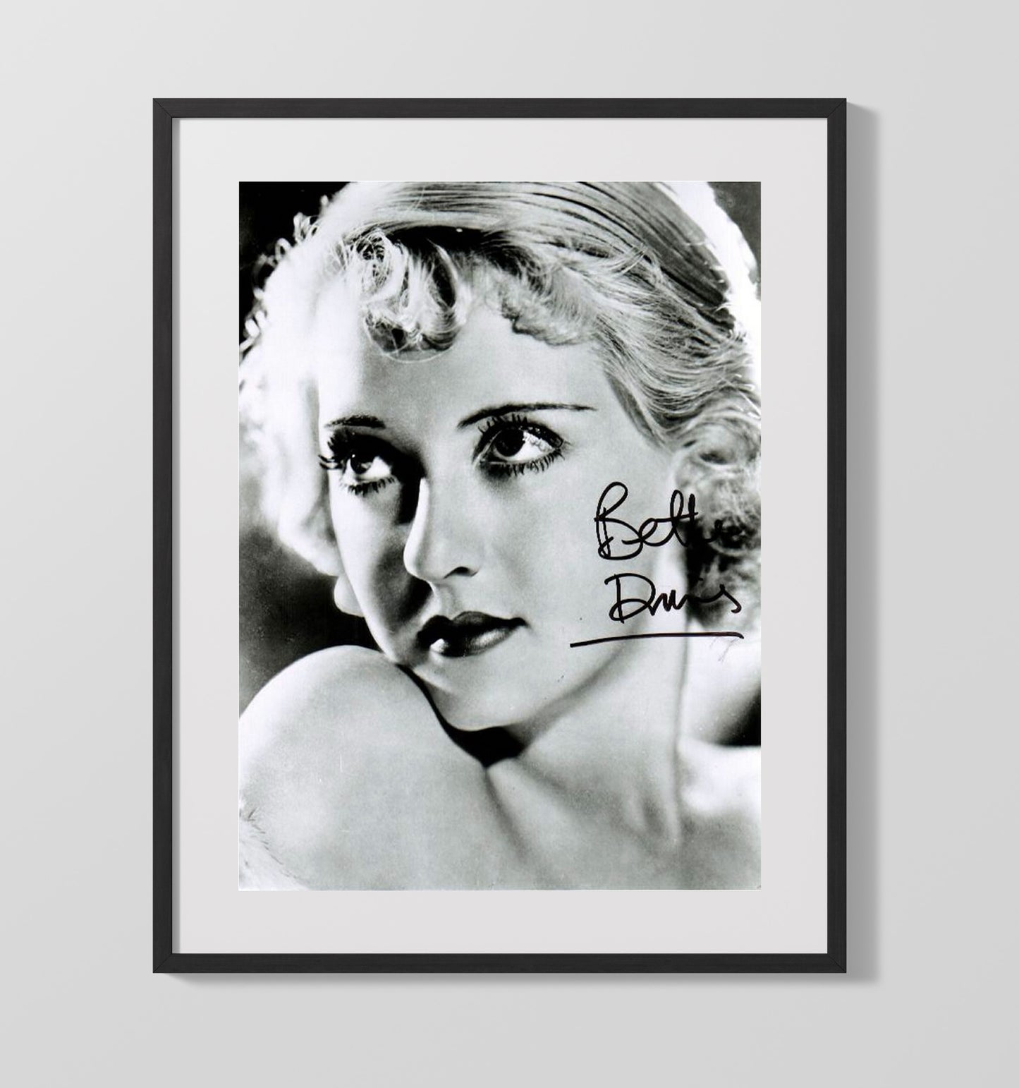 Bette Davis - Classic Hollywood Dramatic Studio Close-Up movie wall art 16x20 Gallery Frame