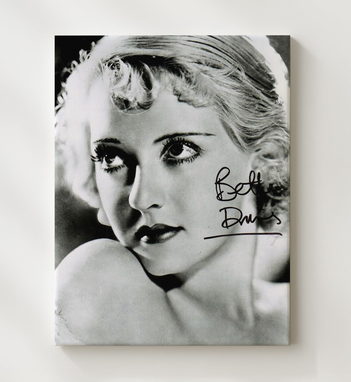 Bette Davis - Classic Hollywood Dramatic Studio Close-Up movie wall art 8x10 Beveled Frame