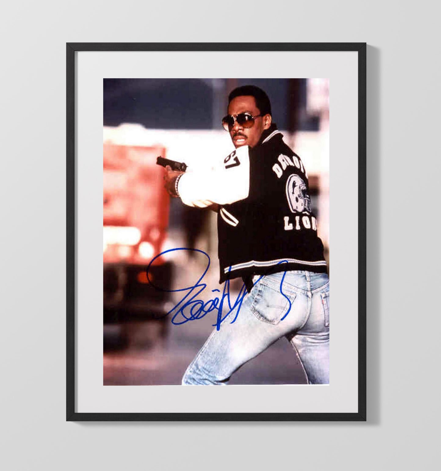 Beverly Hills Cop - Eddie Murphy - Axel Foley - Detroit Cop Showdown movie wall art 16x20 Gallery Frame