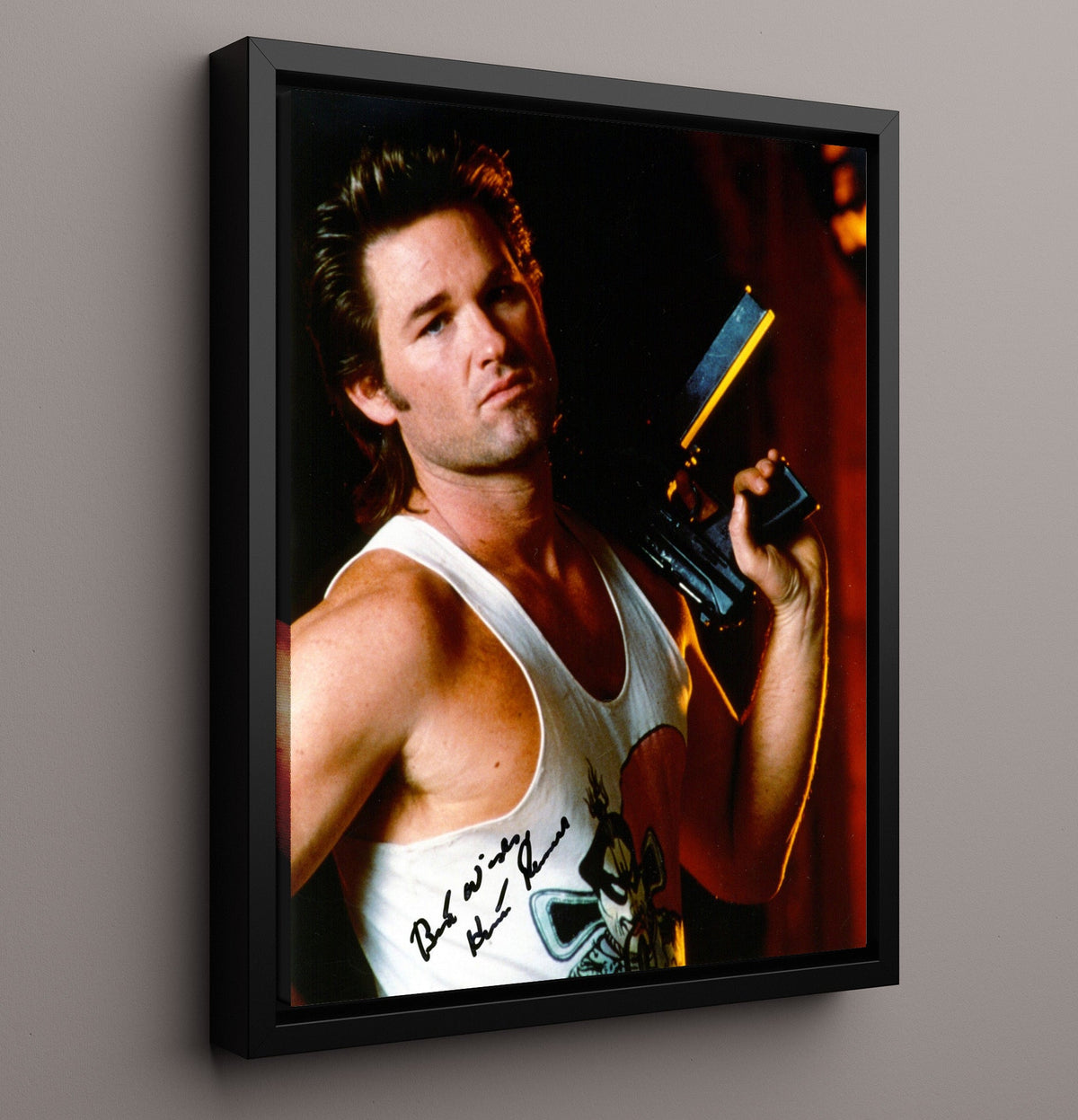 Big Trouble in Little China - Kurt Russell - Jack Burton - Shoulder Holster Pistol movie wall art 16x20 Gallery Frame