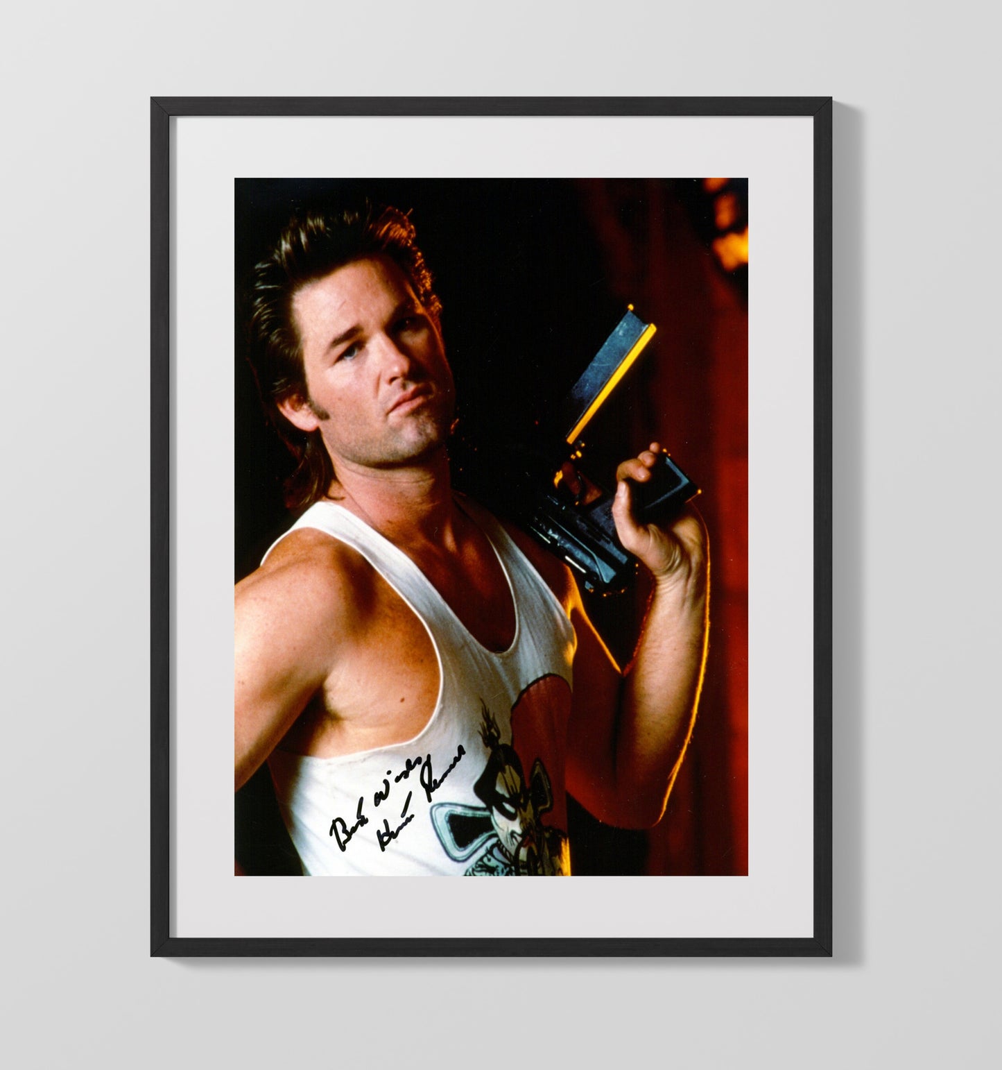 Big Trouble in Little China - Kurt Russell - Jack BurtonShoulder Holster Pistol Vintage Movie Wall Art - 16x20 Gallery Frame movie decor