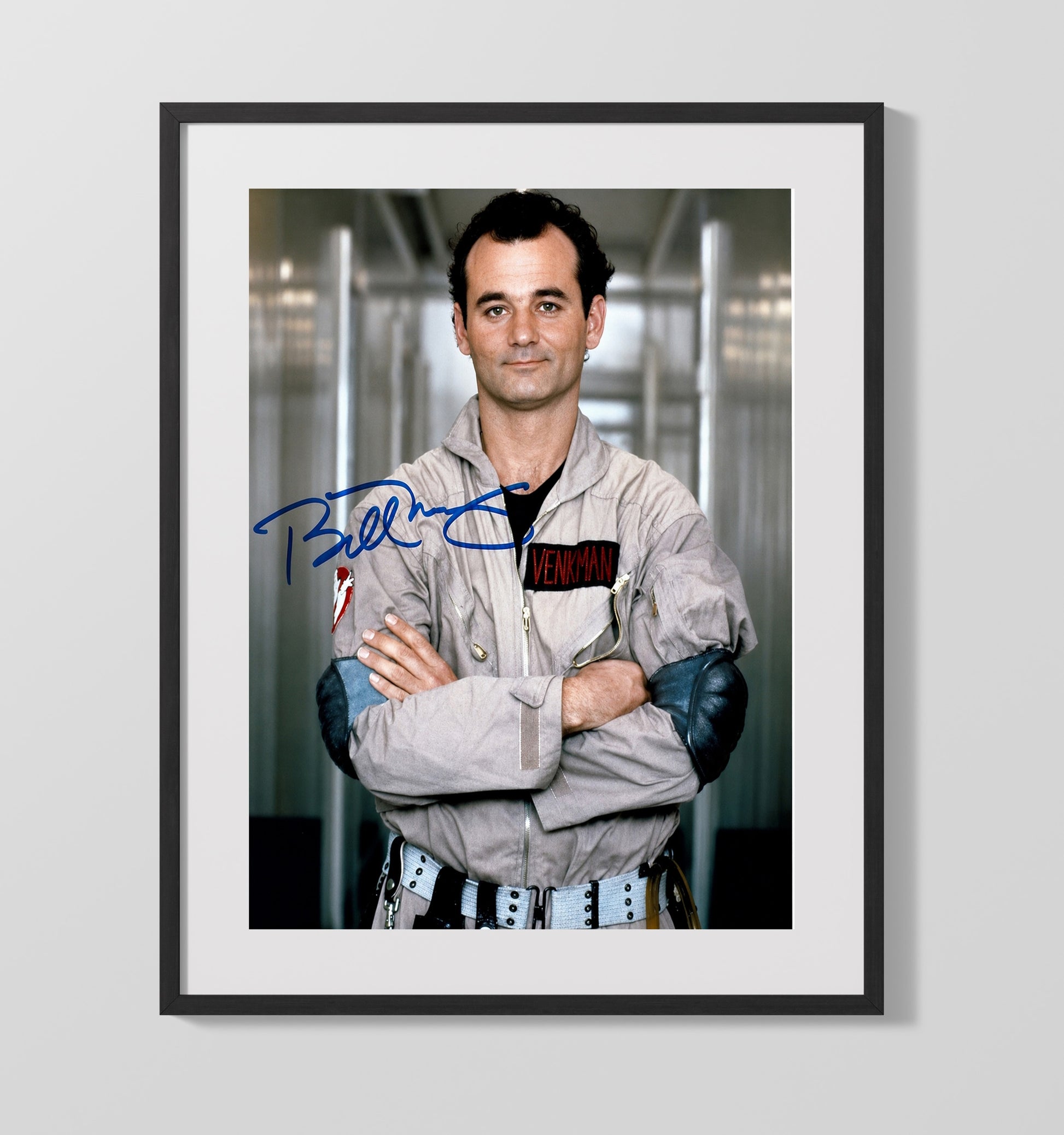 Bill Murray - Ghostbusters Dr. Peter Venkman Ghostbuster Uniform Vintage Movie Wall Art - 16x20 Gallery Frame movie decor