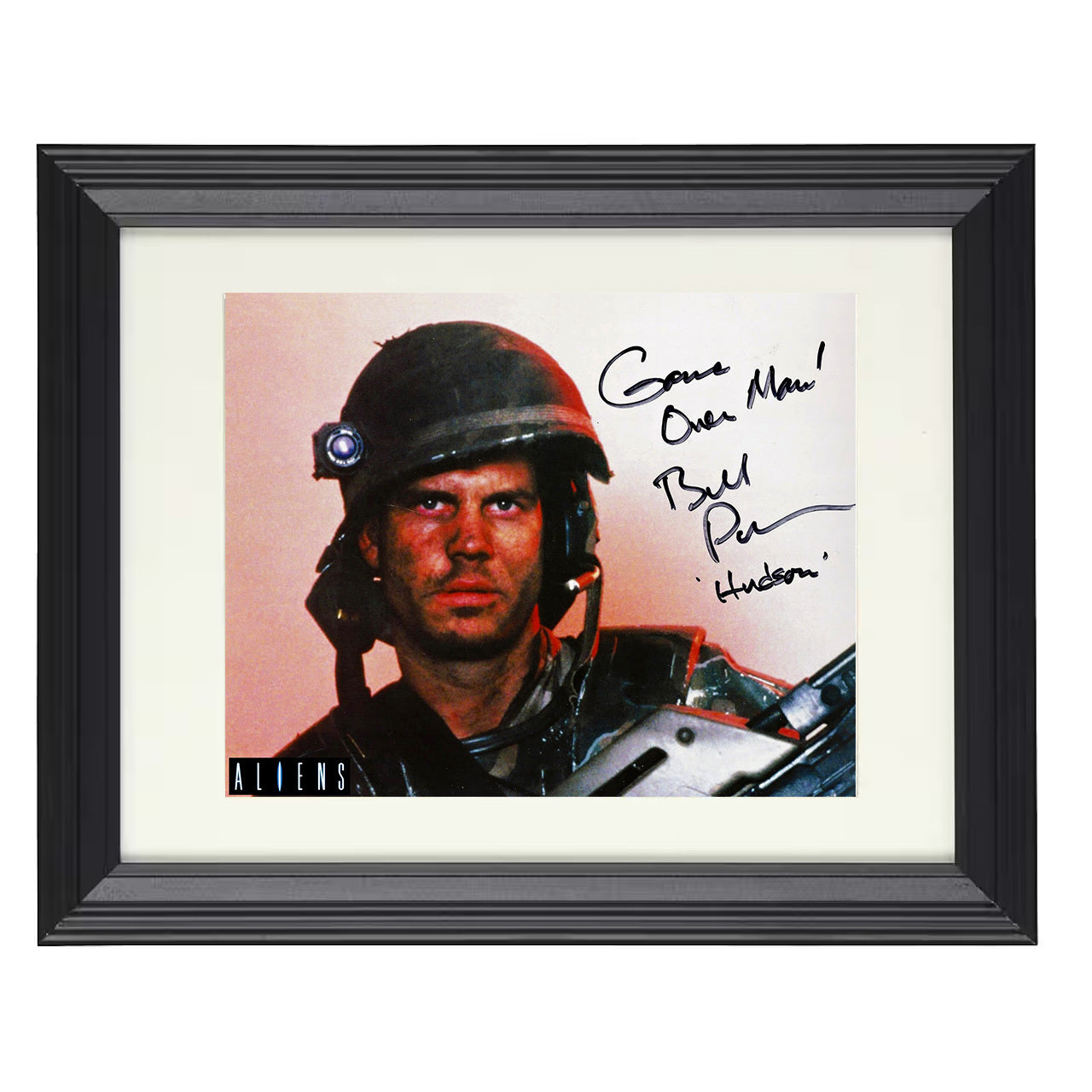 Bill Paxton – Aliens – Game Over Man Image – 8x10 black beveled framed movie wall art