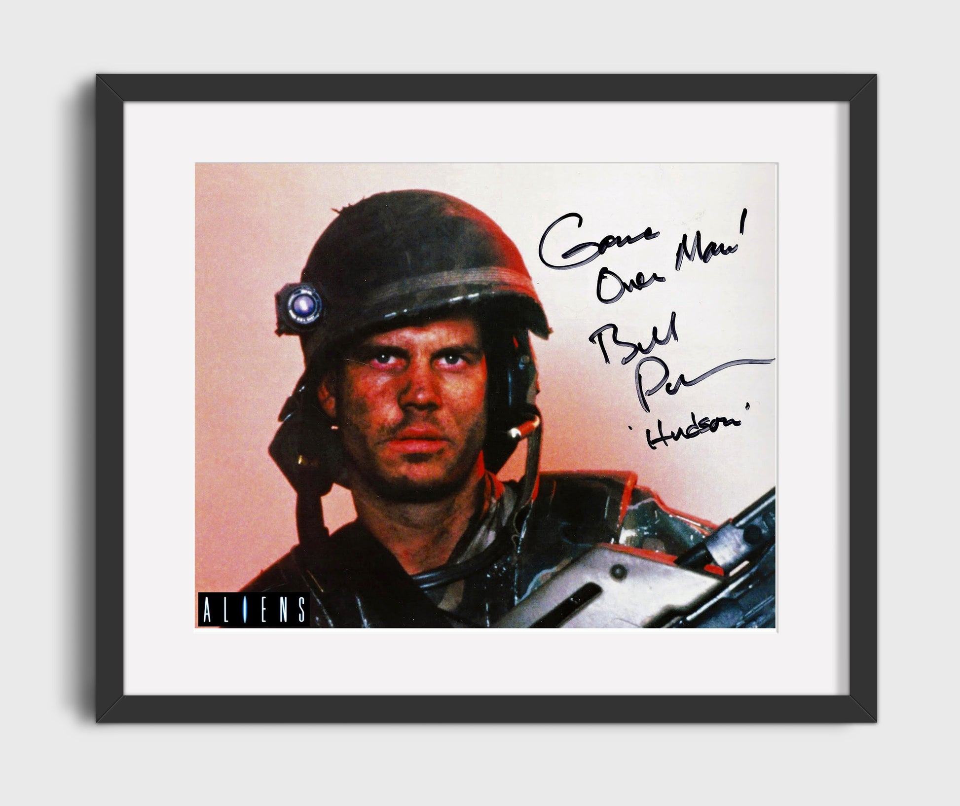 Bill Paxton - Aliens - Game Over Man Vintage Movie Wall Art - 16x20 Gallery Frame movie decor