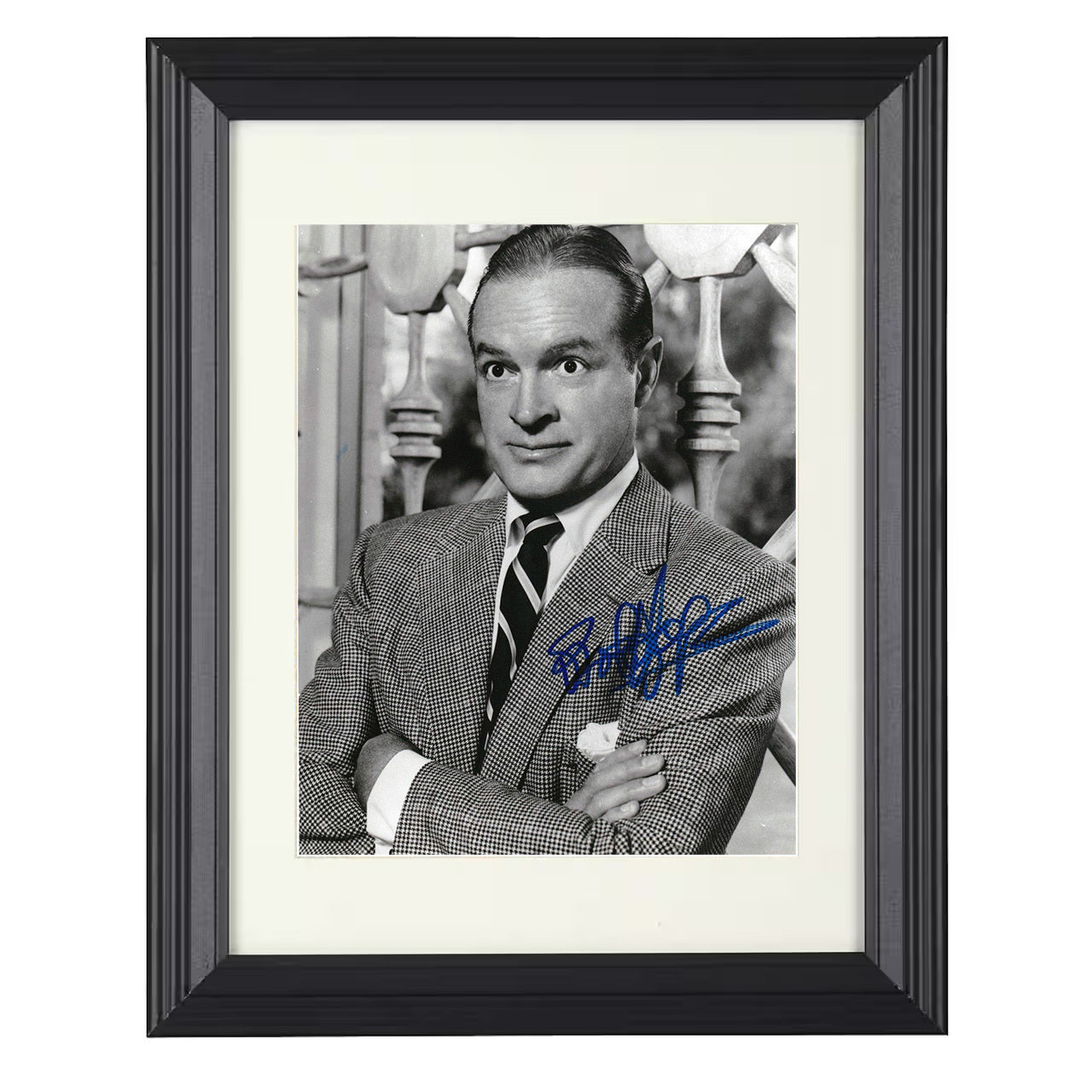 Bob Hope – Hollywood Comedian Suit and Tie Promo Image – 8x10 black beveled framed movie wall art