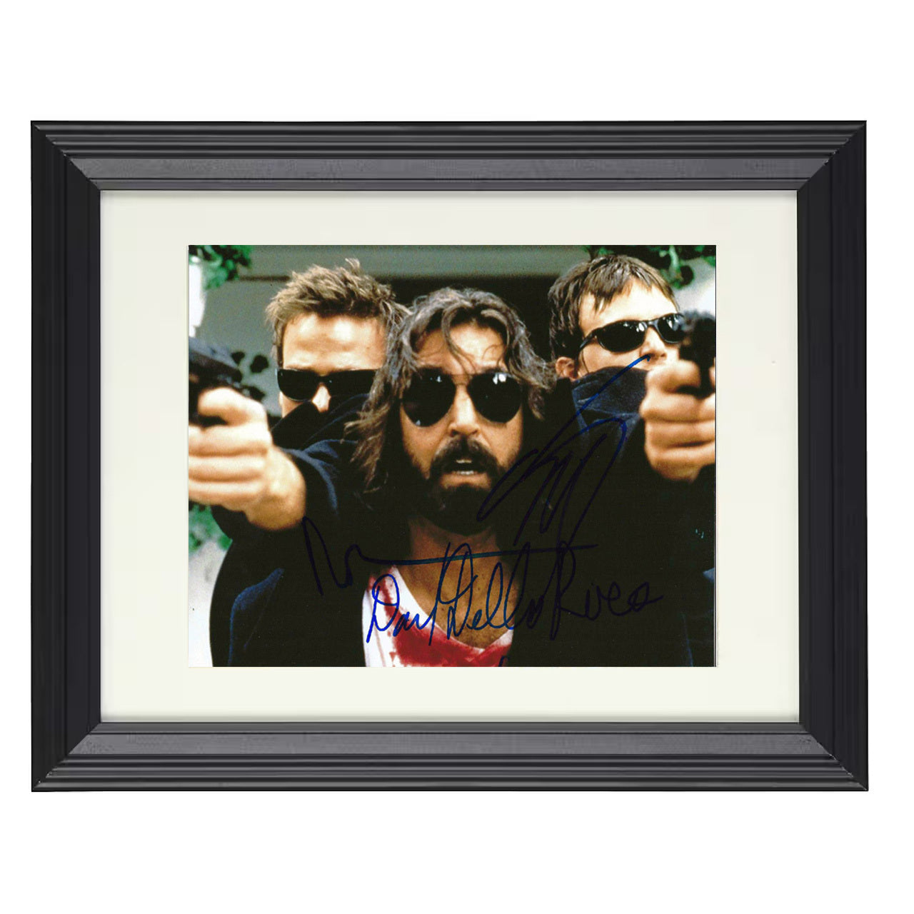 Boondock Saints Cast – The Boondock with Guns Image – 8x10 black beveled framed movie wall art