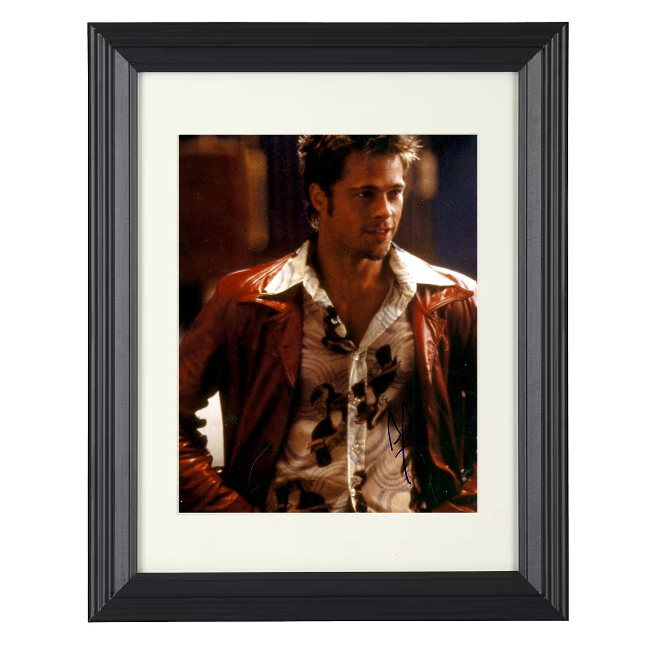 Brad Pitt – Hollywood Actor Red Carpet Appearance – 8x10 black beveled framed movie wall art
