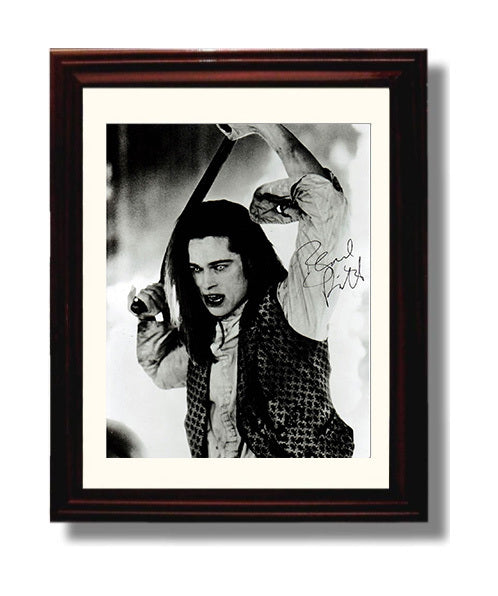 Brad Pitt - Interview with the Vampire Louis de Pointe du Lac Vampire Makeup movie wall art 8x10 Beveled Frame