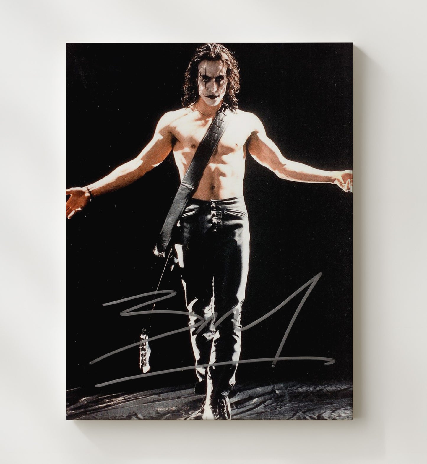 Brandon Lee - The Crow Eric Draven Raising Katana Vintage Movie Wall Art - 20x24 Canvas movie decor