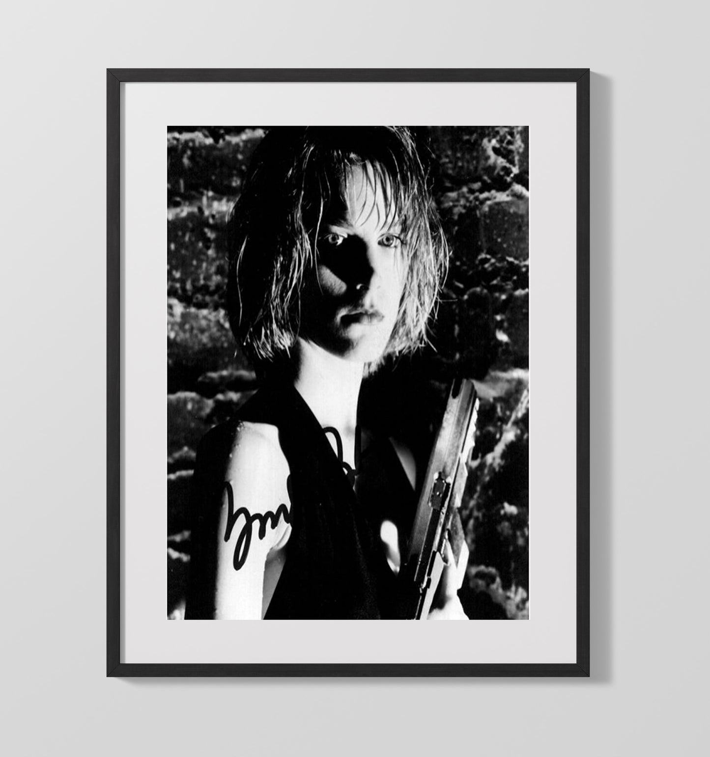 Bridget Fonda - La Femme Nikita Maggie Hayward Assassin Holding Rifle movie wall art 16x20 Gallery Frame