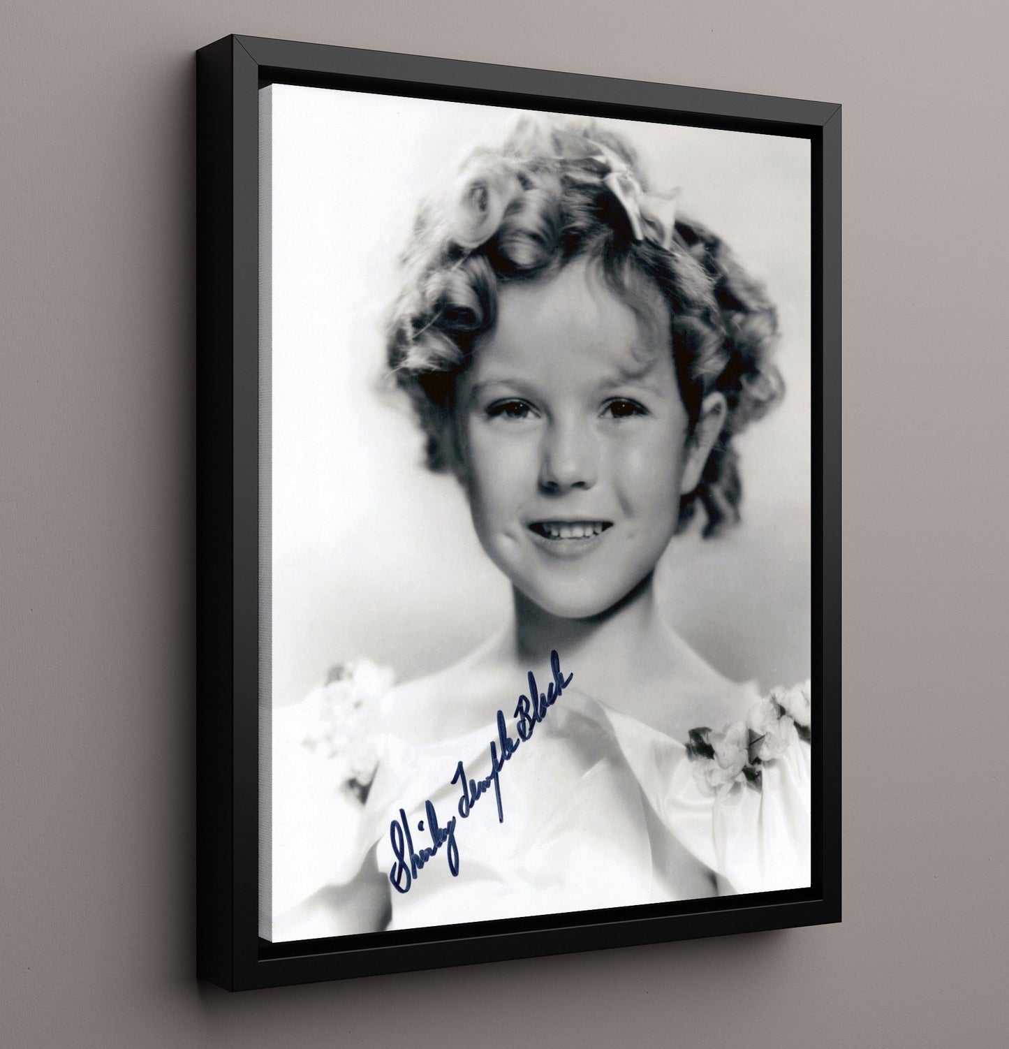 Bright Eyes - Shirley Temple - Shirley BlakeChildhood Studio Portrait Vintage Movie Wall Art - 16x20 Framed Canvas movie decor
