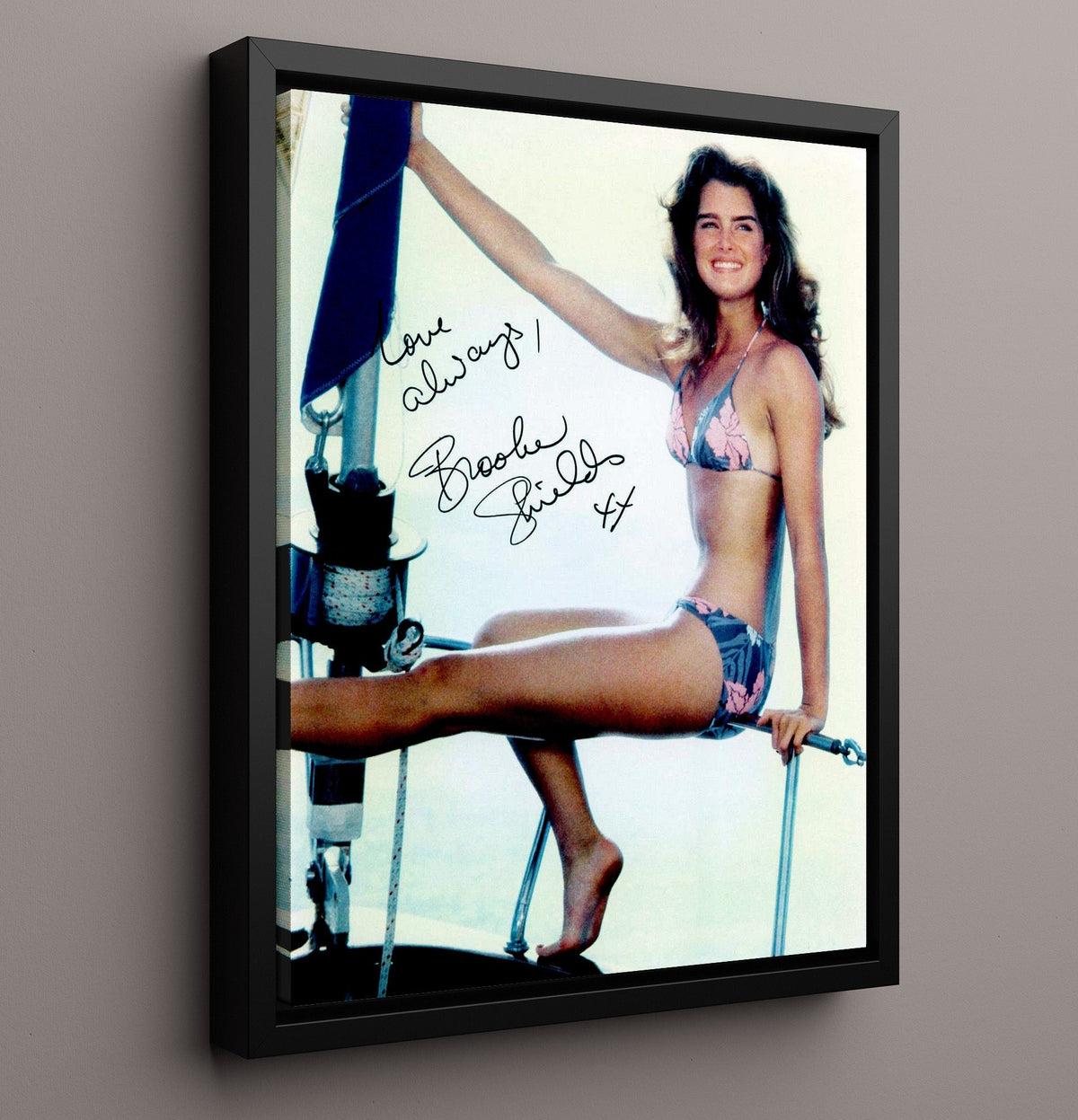 Brooke Shields - Young Hollywood Actress Early Career Glamour movie wall art 16x20 Gallery Frame