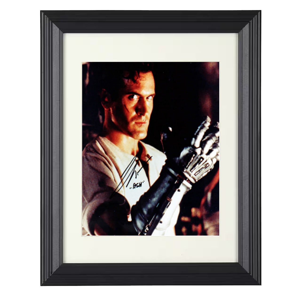 Bruce Campbell – Army of Darkness Image – 8x10 black beveled framed movie wall art
