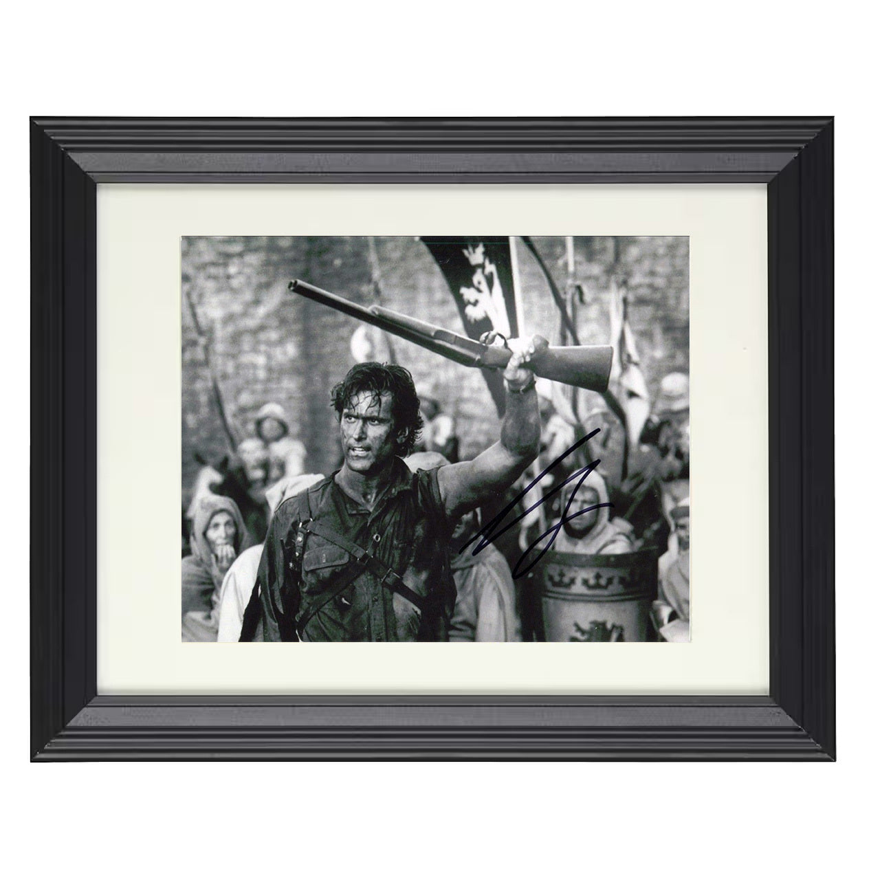 Bruce Campbell – Army of Darkness – Groovy Hero Image – 8x10 black beveled framed movie wall art