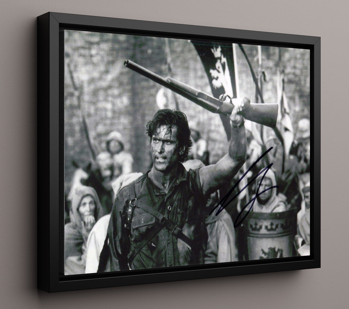 Bruce Campbell - Army of Darkness - Groovy Hero movie wall art 16x20 Framed Canvas