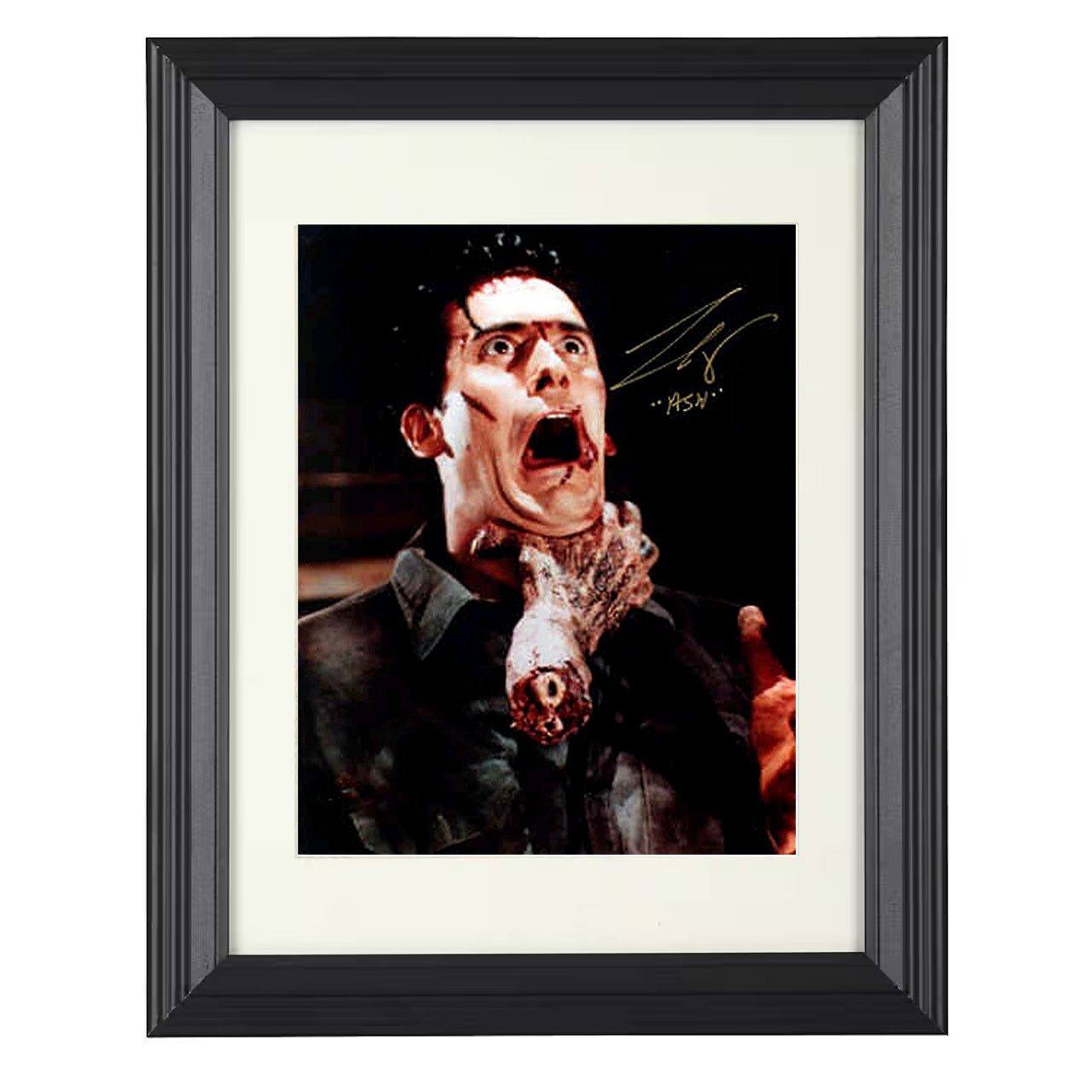 Bruce Campbell – Ash Vs. Hand Image – 8x10 black beveled framed movie wall art