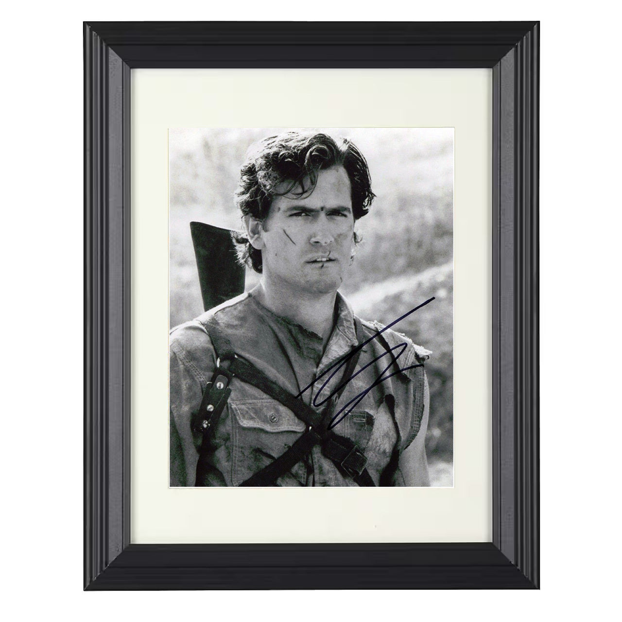 Bruce Campbell – Evil Dead Ash Williams Post-Battle Survivor – 8x10 black beveled framed movie wall art