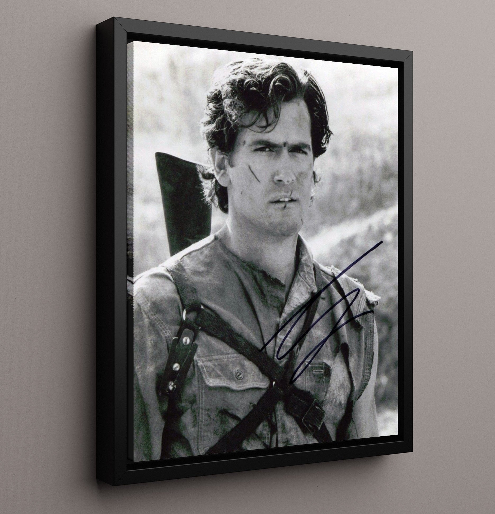Bruce Campbell - Evil Dead Ash Williams Post-Battle Survivor movie wall art 16x20 Framed Canvas