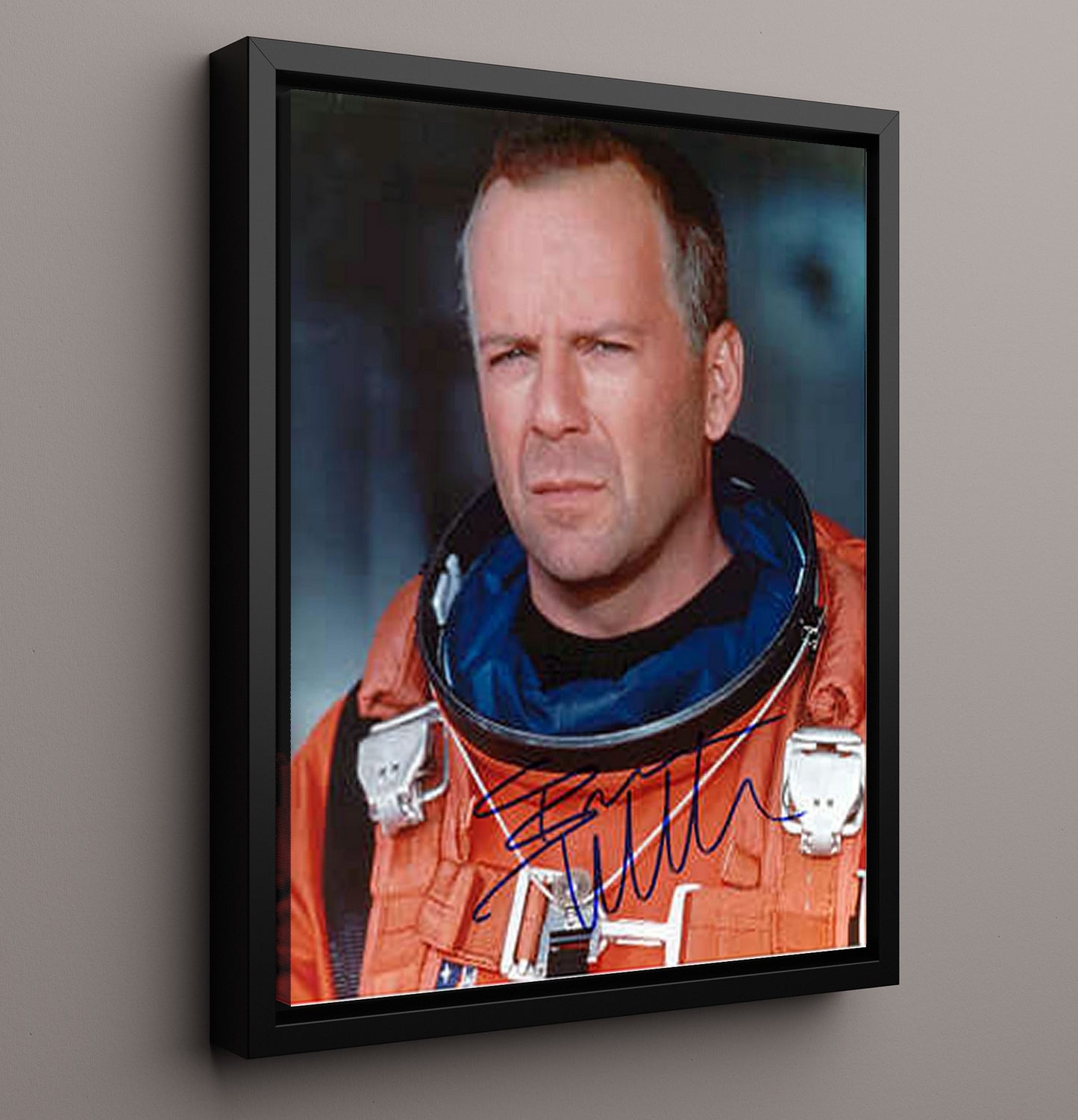 Bruce Willis - Armageddon Astronaut Flight Suit movie wall art 16x20 Framed Canvas