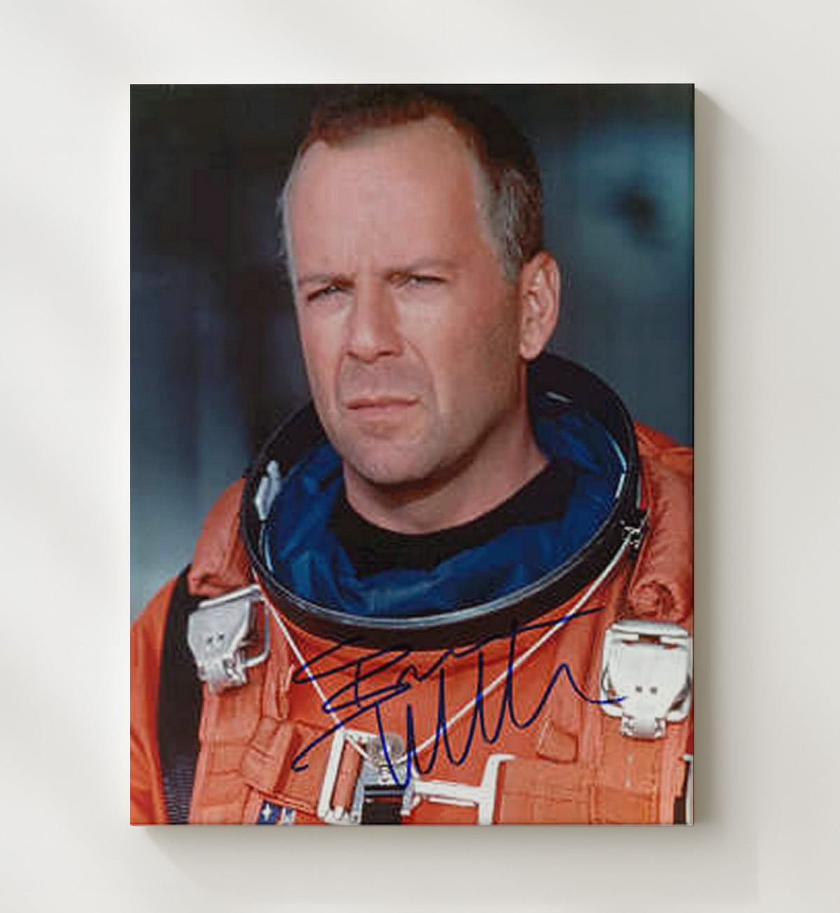 Bruce Willis - Armageddon Astronaut Flight Suit movie wall art 8x10 Beveled Frame