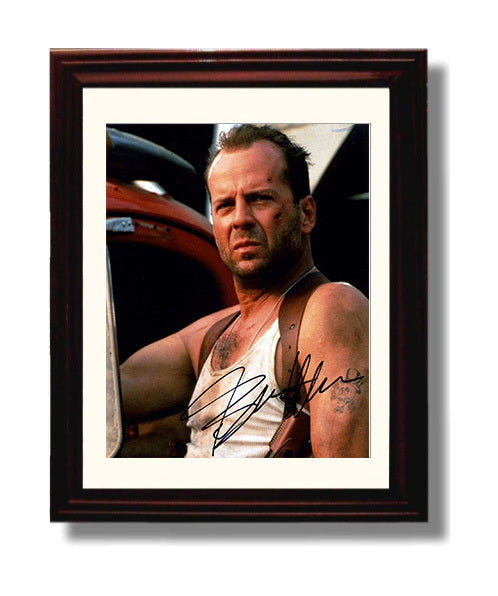 Bruce Willis - Die Hard Grit movie wall art 8x10 Beveled Frame