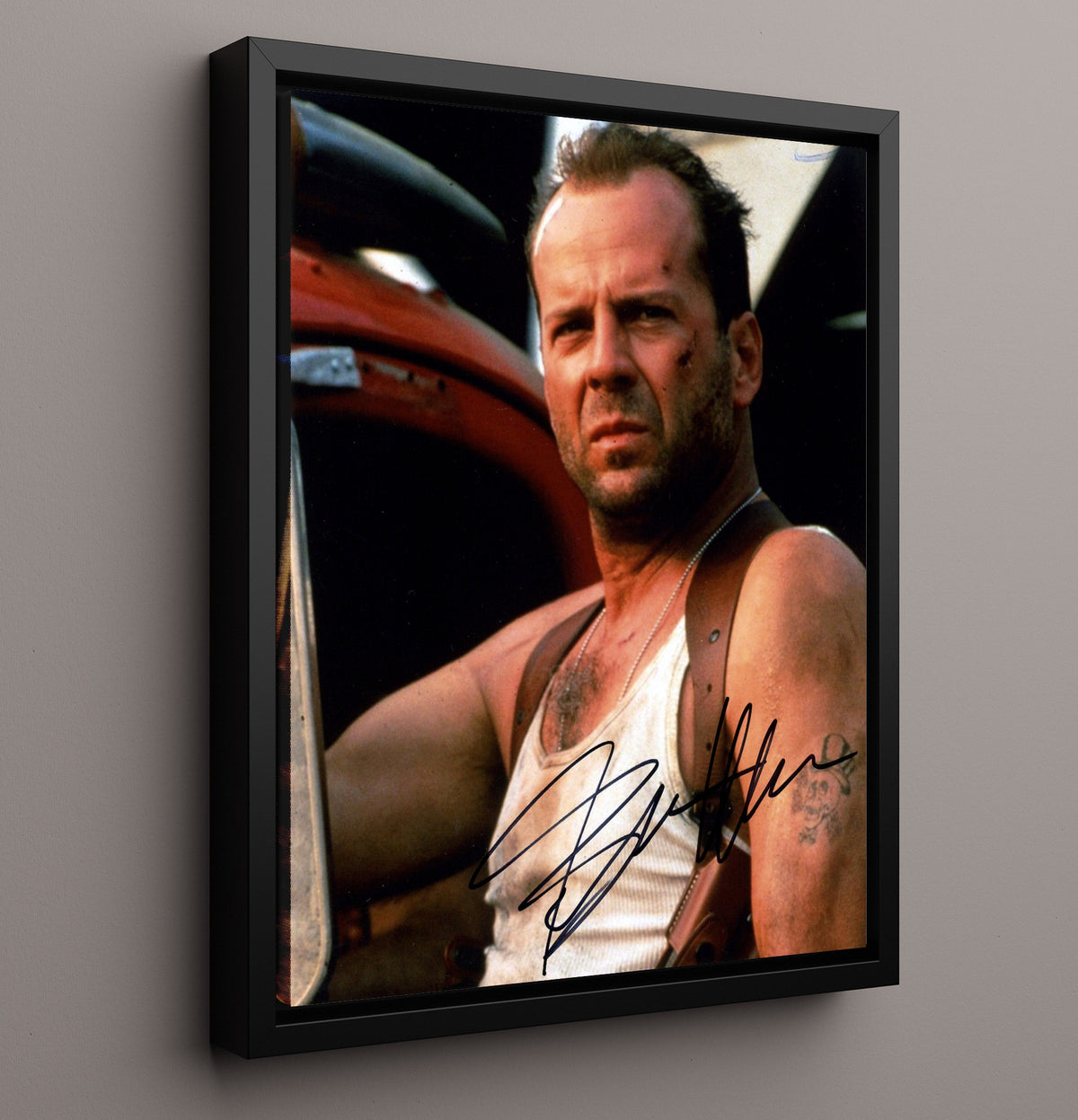 Bruce Willis - Die Hard Grit movie wall art 16x20 Framed Canvas