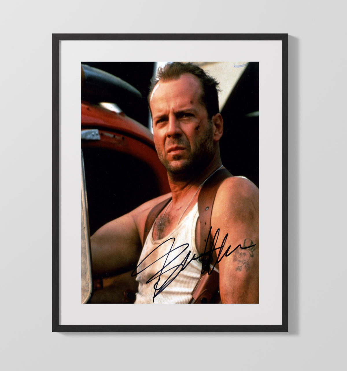 Bruce Willis - Die Hard Grit movie wall art 16x20 Gallery Frame