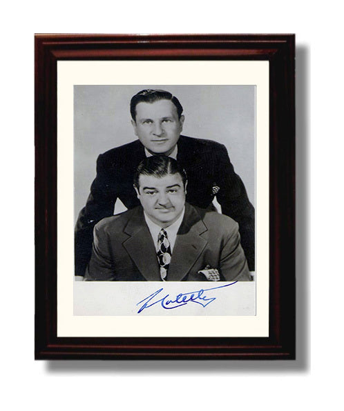 Bud Abbott and Lou Costello - Abbott and Costello Classic Comedy Duo Headshot movie wall art 8x10 Beveled Frame